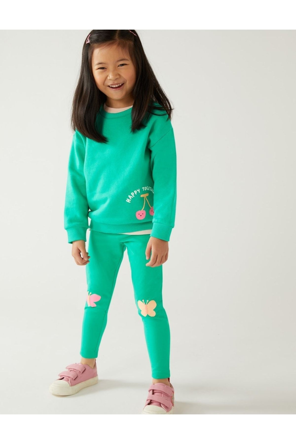 Kelebek Desenli Legging Tayt (2-8 Yaş)