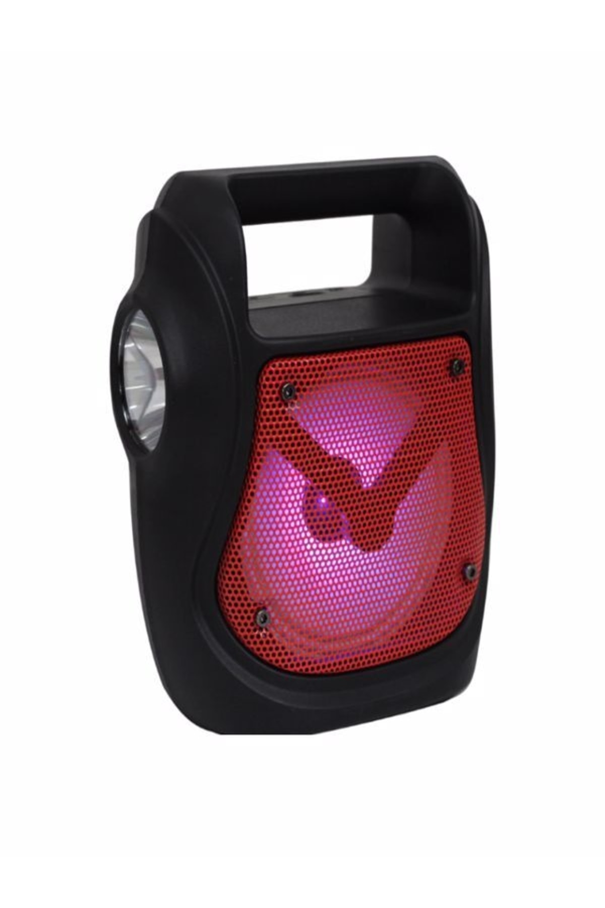 Işıklı 4" Taşınabilir 5w Bluetooth Hoparlör El Fenerli Fm Radyo Usb/tf/aux Destekli Extra Bass 3