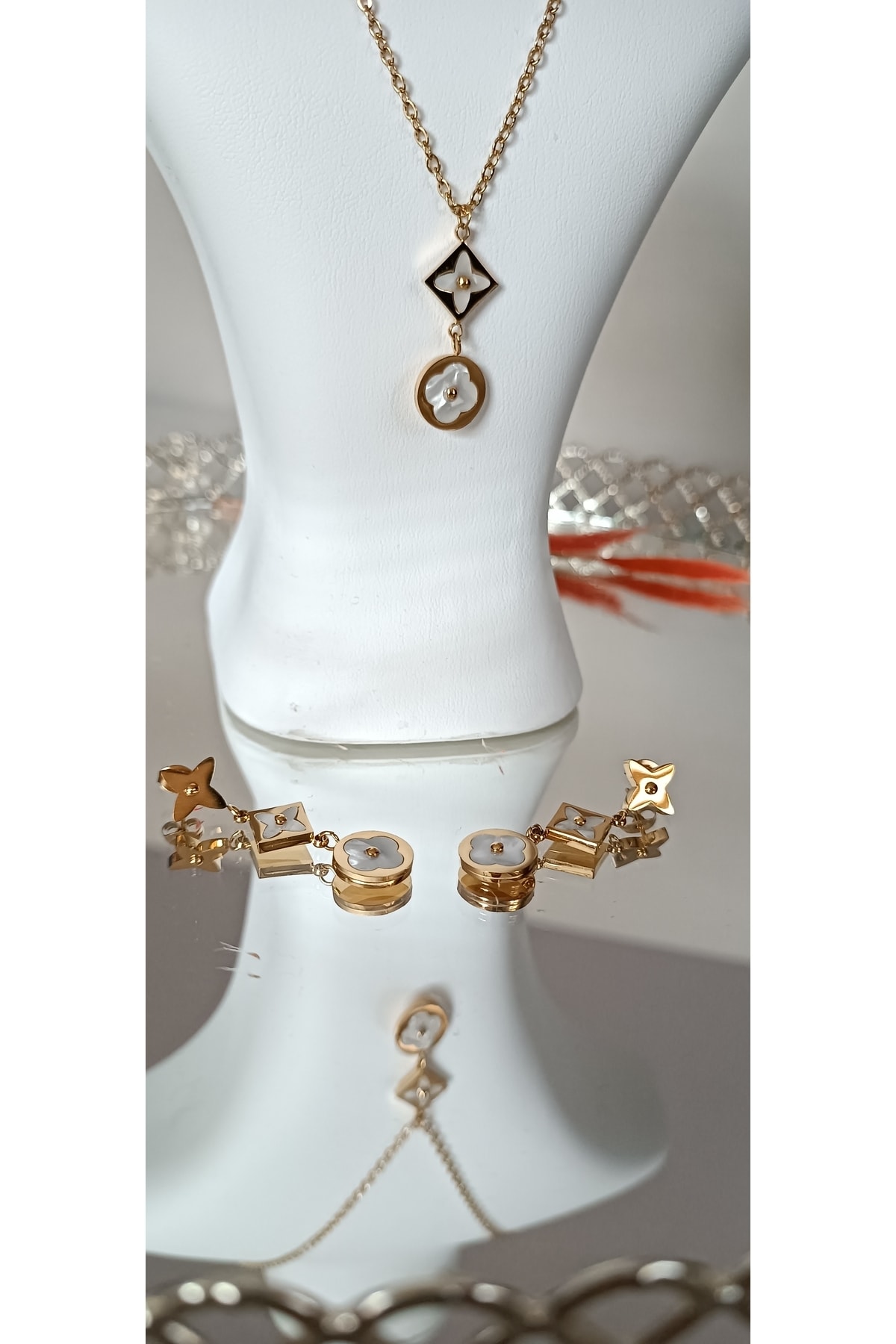 Çelik Gold Kaplama Modern Set 3