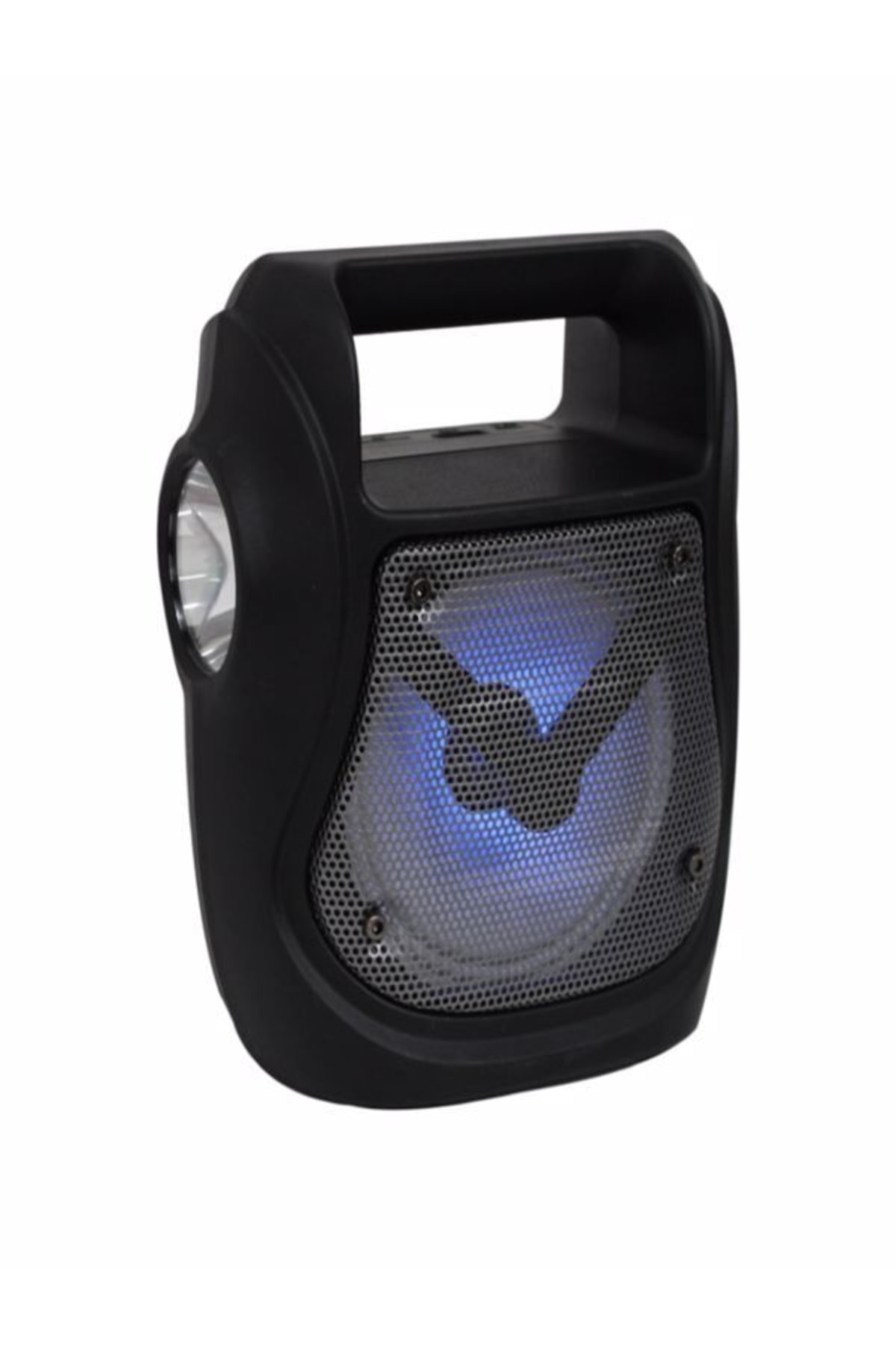 Işıklı 4" Taşınabilir 5w Bluetooth Hoparlör El Fenerli Fm Radyo Usb/tf/aux Destekli Extra Bass 5
