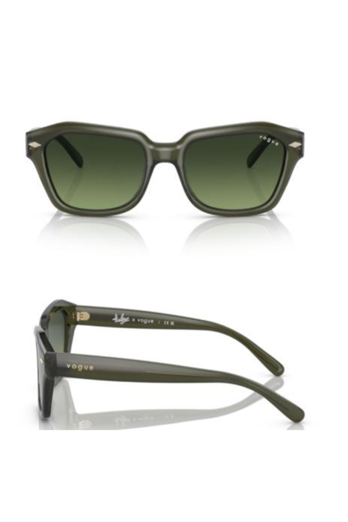 عینک آفتابی سبز زنانه Hailey Series 5444-s 30032a 52-18 135 Vogue