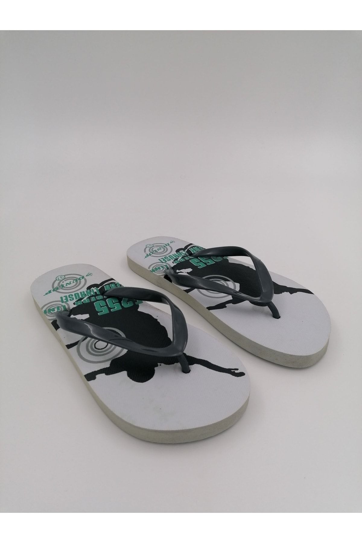 Dunlop silver flip flops top