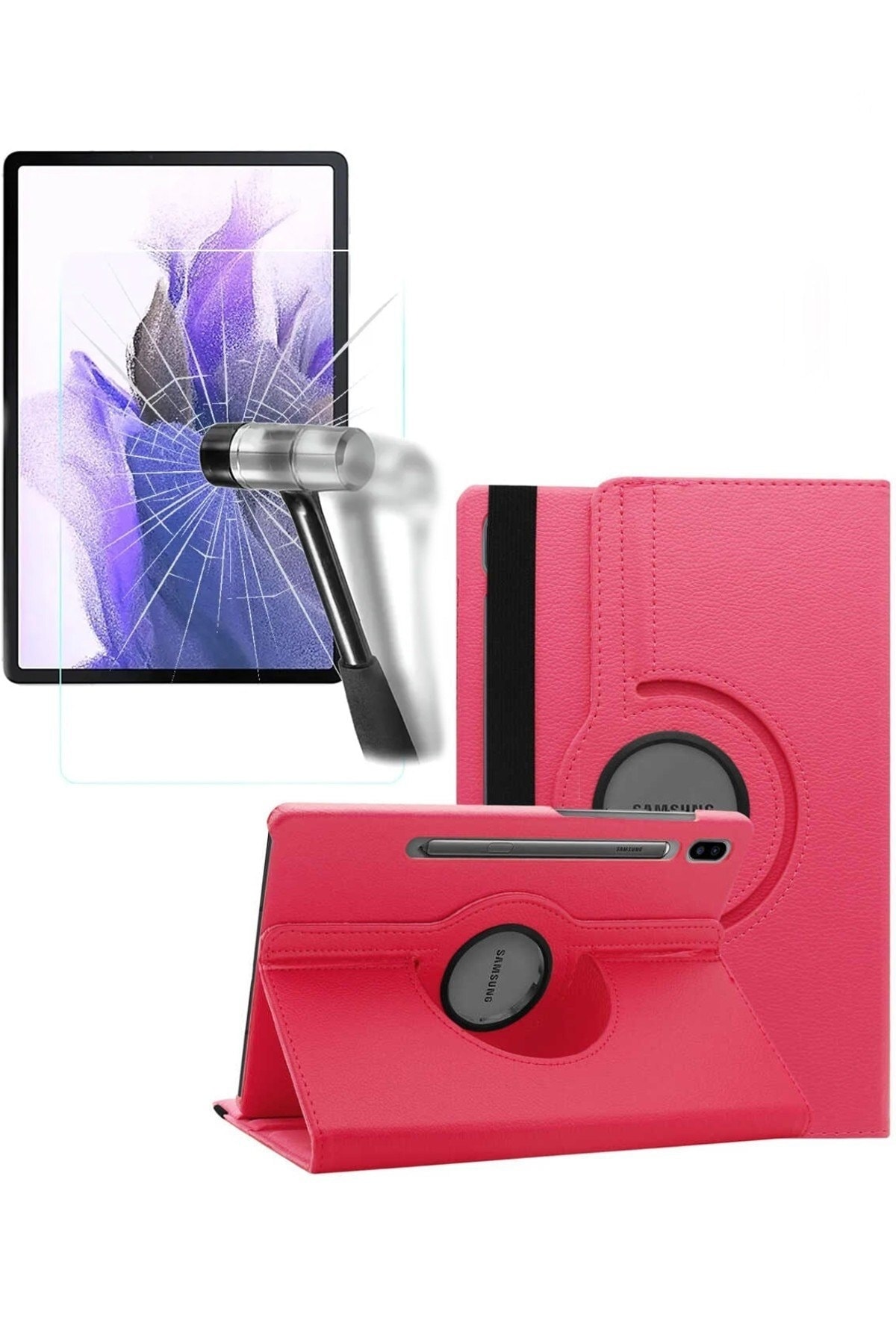 Samsung Galaxy Tab S7 Fe Lte Sm-t737 12.4 Inch Case + Screen Protector