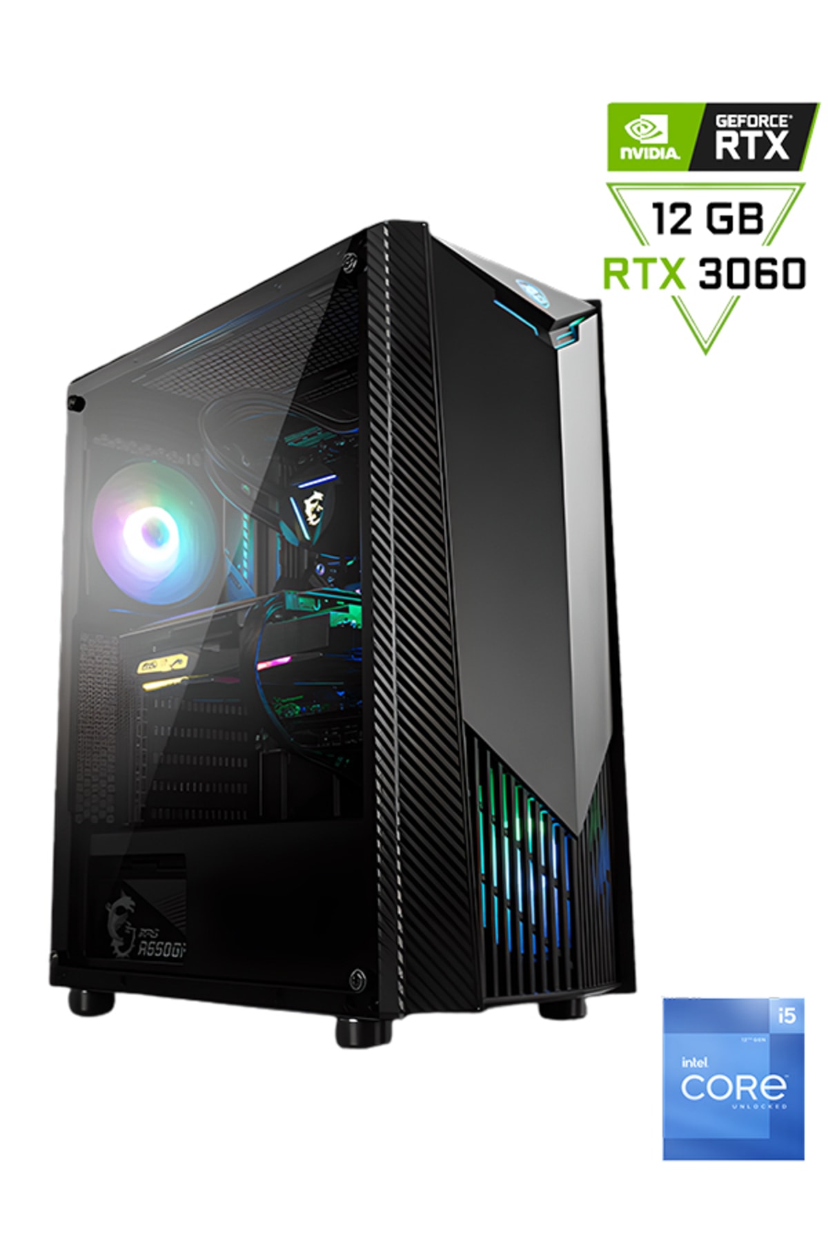 MSI Intel Core I5 12400f / Rtx 3060 Ekran Kartı / 16 Gb Ddr4