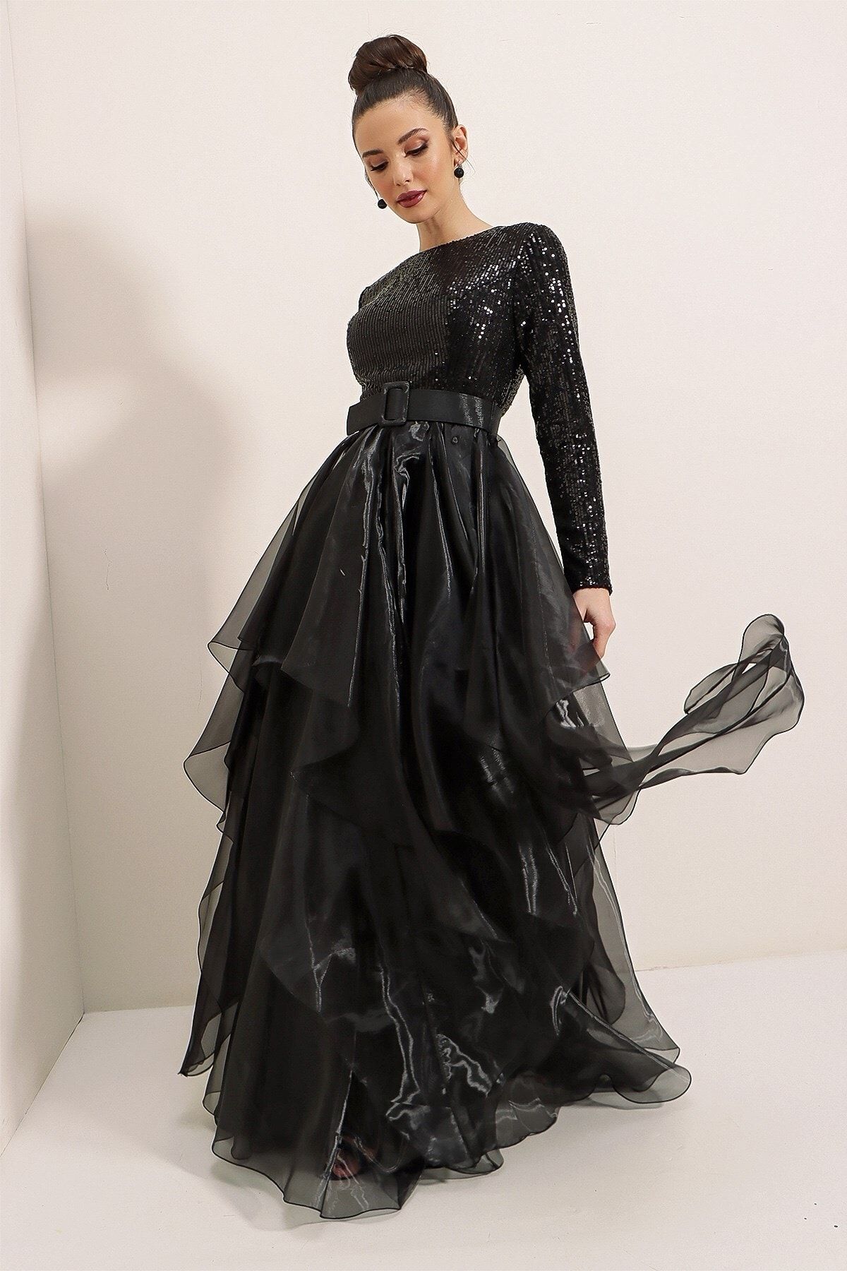 Dark long dress clearance