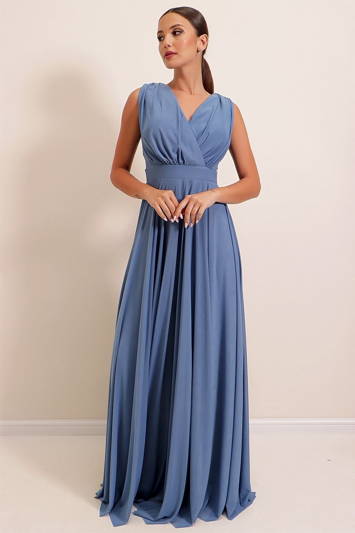 Tfnc kily blue grey discount maxi dress
