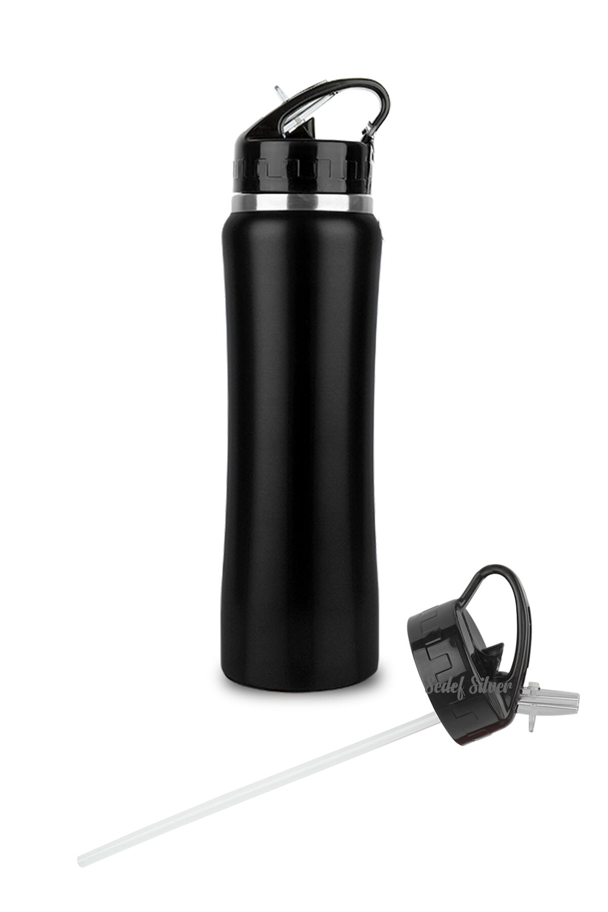 SEDEF SİLVER Emzikli 500 ml Çift Katman Çelik Matara Pipetli Termos fotoğrafı 4 (önizleme)