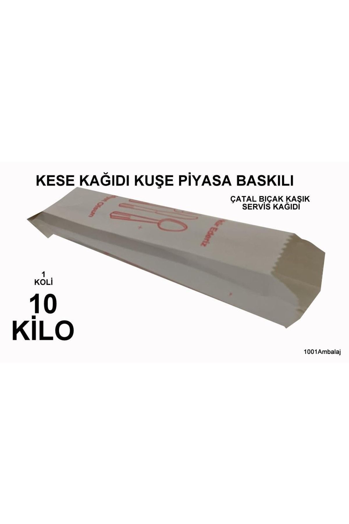 1001 Ambalaj Kese Kağıdı Kuşe Piyasa Baskılı Çatal Bıçak Servis Kağıdı 10 Kilo 1 Koli