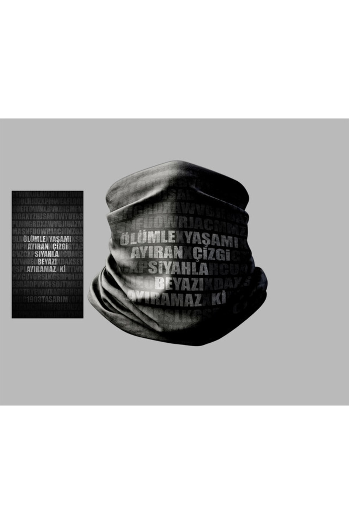 Buffalo Siyah Beyaz Tasarımlı Motorcu Çok Amaçlı Outdoor Boyunluk Unisex Bandana