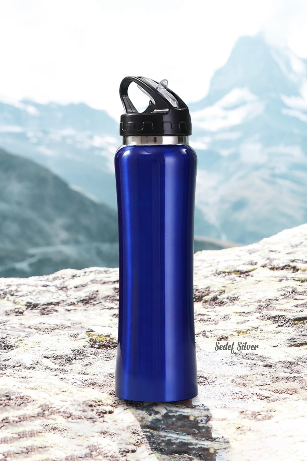 SEDEF SİLVER Emzikli 500 ml Çift Katman Çelik Matara Pipetli Termos fotoğrafı 6 (önizleme)