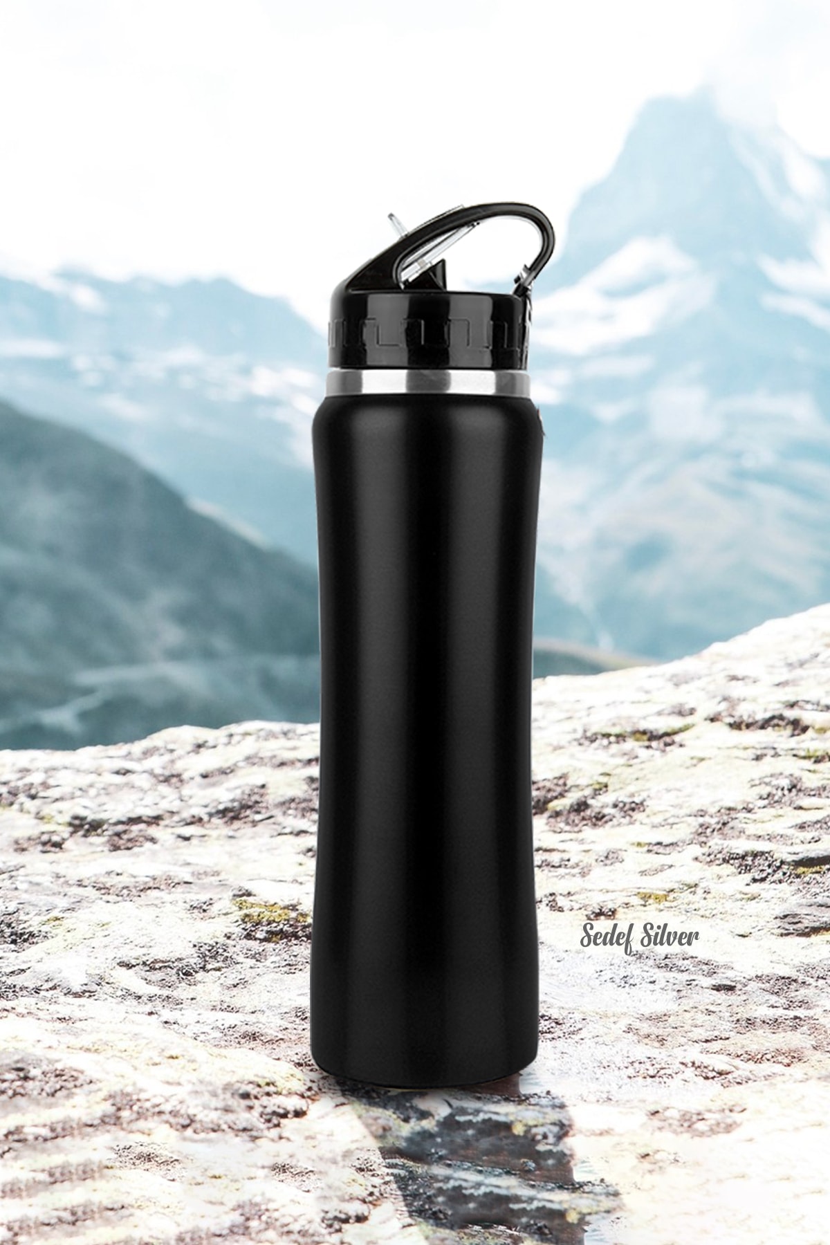 SEDEF SİLVER Emzikli 500 ml Çift Katman Çelik Matara Pipetli Termos fotoğrafı 6 (önizleme)