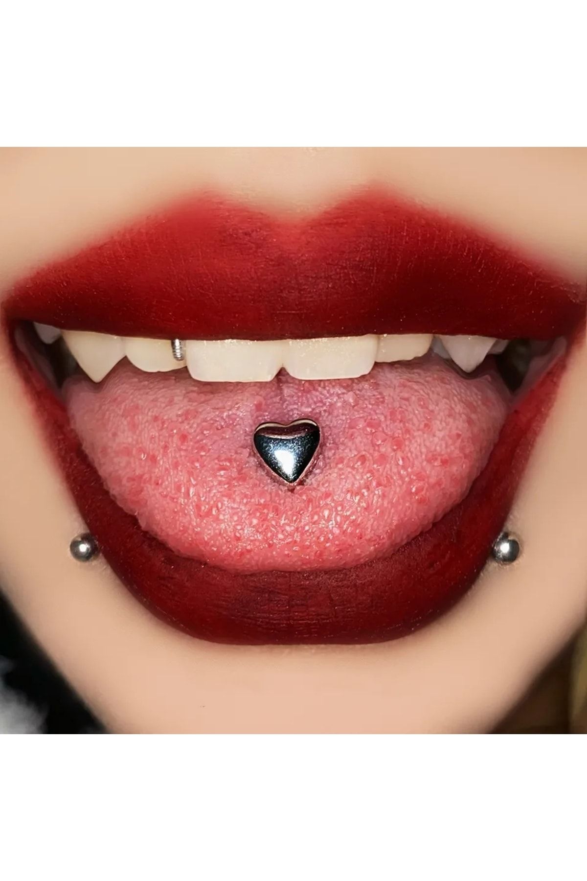 Heart 2025 tongue piercing