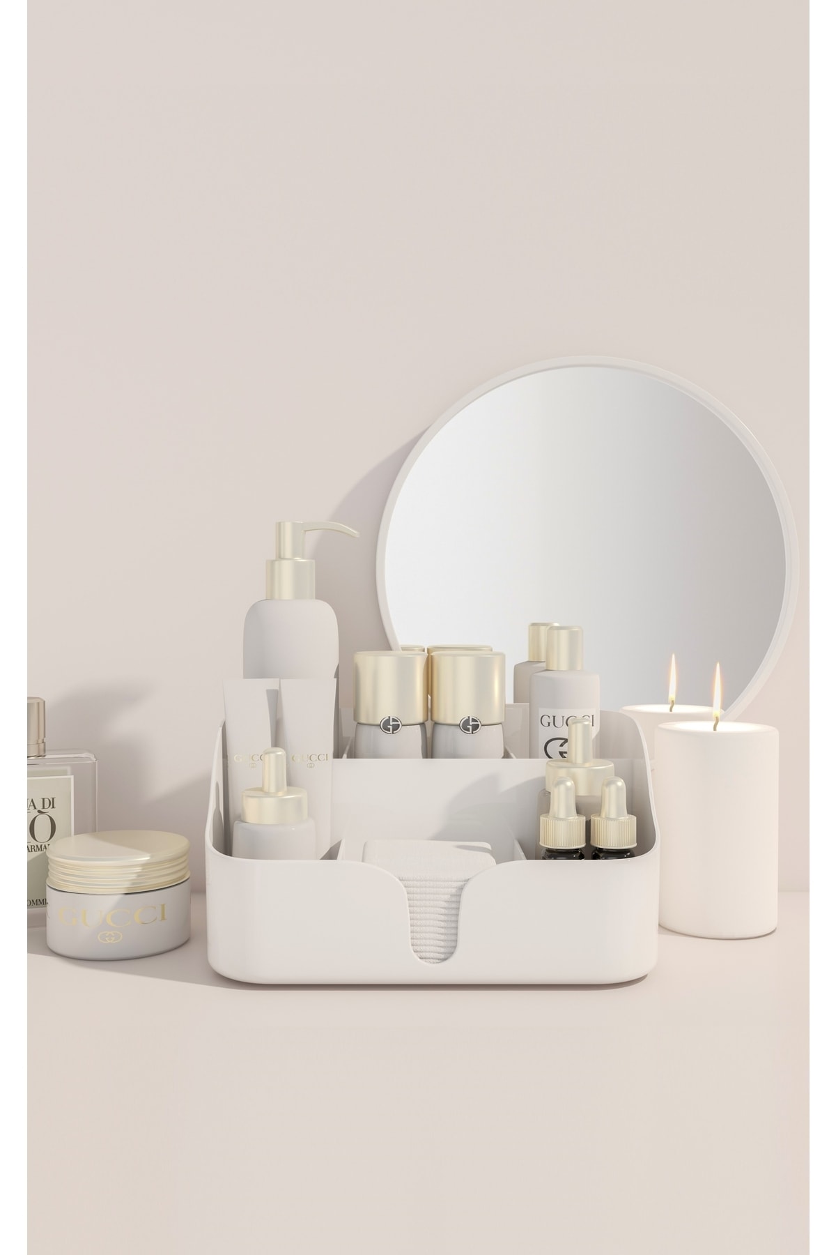 Higienox Makyaj Ve Kozmetik Düzenleme Kutusu Organizeri Beyaz Fiyatı