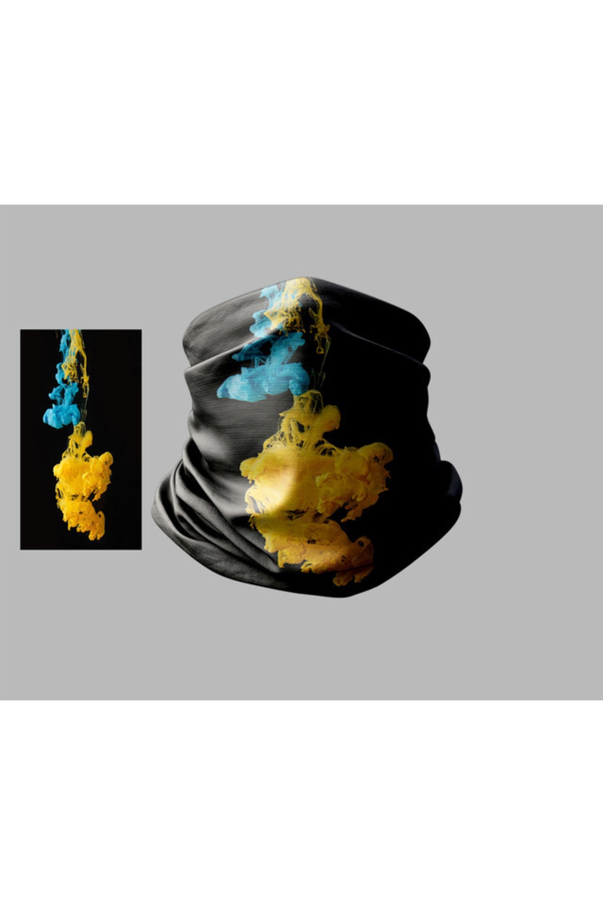 Buffalo Sarı Lacivert Tasarımlı Motorcu Çok Amaçlı Outdoor Boyunluk Unisex Bandana