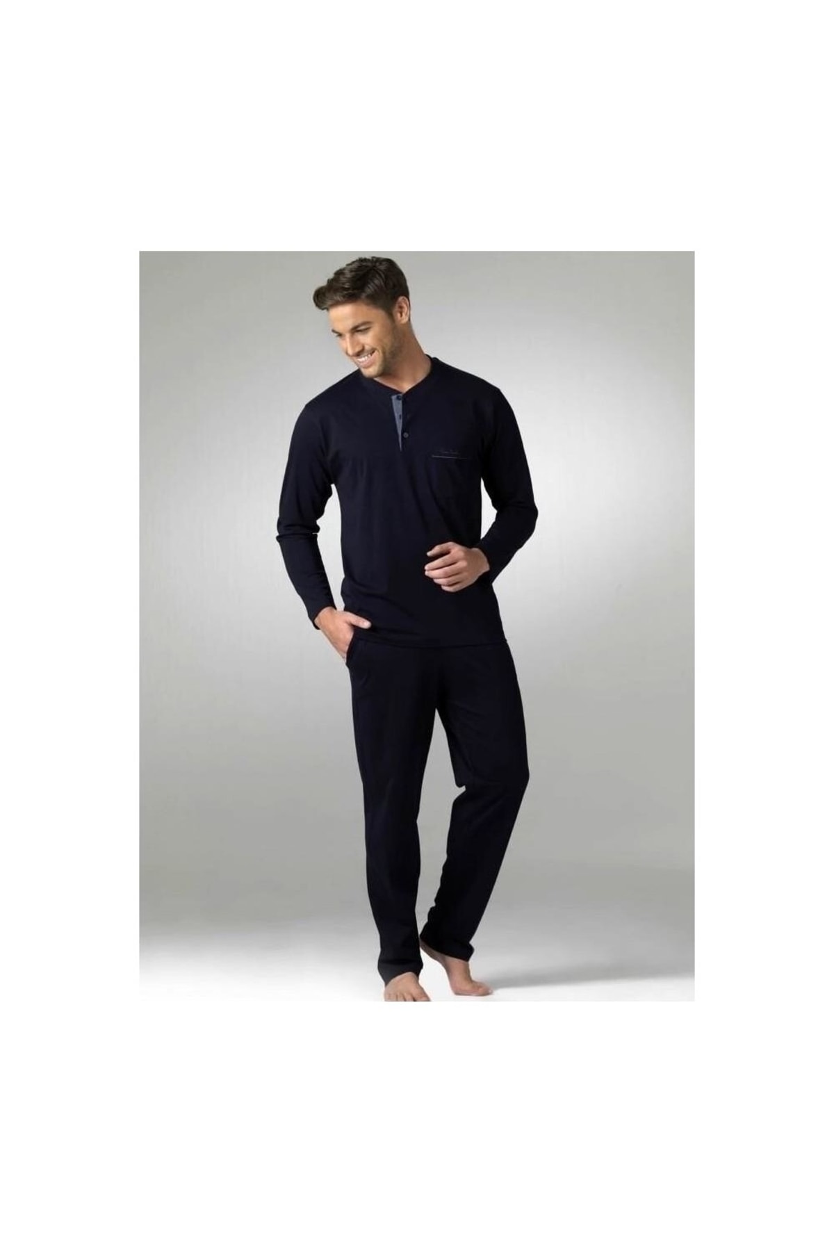 ست پیژامه مردانه راسته آستین بلند | پیر کاردین Pierre Cardin P19706S8948 - تصویر 2