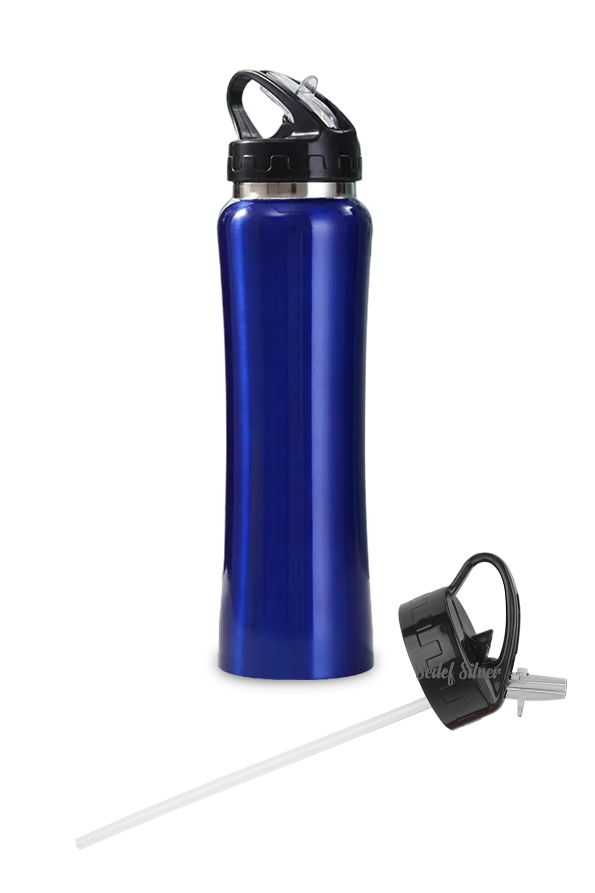 SEDEF SİLVER Emzikli 500 ml Çift Katman Çelik Matara Pipetli Termos fotoğrafı 5 (önizleme)
