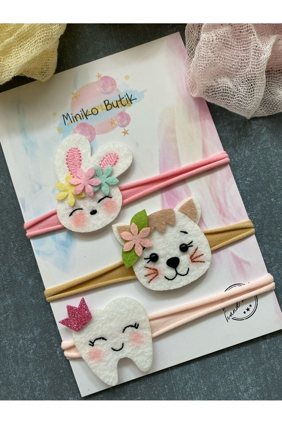 3pcs Rabbit Cat Dental Headband