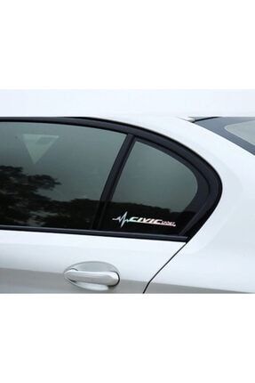 Honda Civic Yan Cam Sticker Oto Kapı 20 Cm X 7 Cm Holo-chroma Holo-Chroma Z47