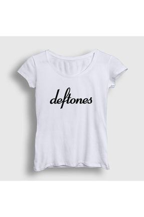 Kadın Beyaz Logo Deftones T-shirt 139061tt