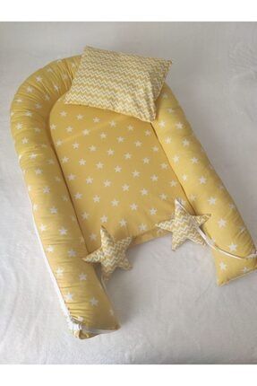 Delüxe Sarı Yıldızlar Babynest Bebek Yatağı ksb1130