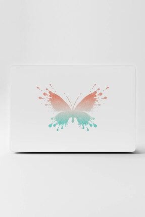 Laptop Sticker Kaplama Notebook Macbook Beyaz Kelebek ls73