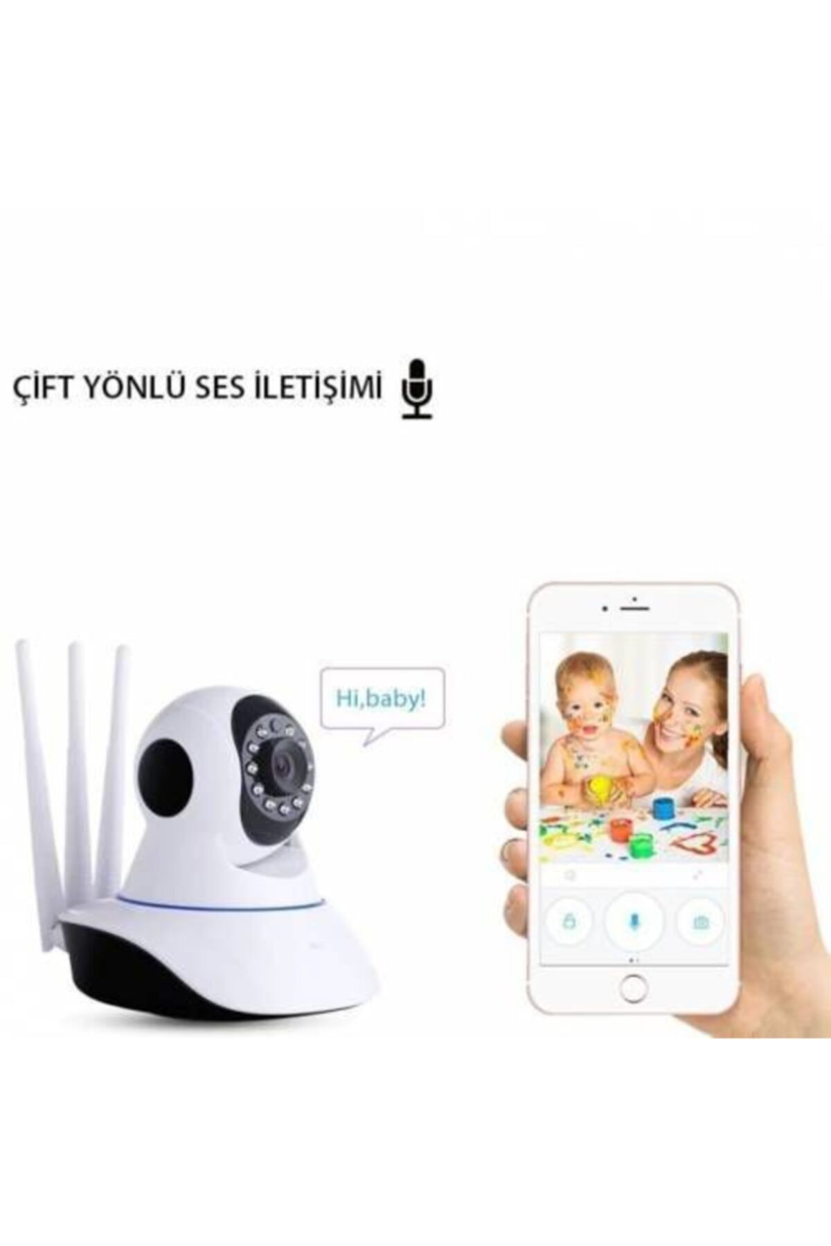 Angel Eye Gece Görüşlü Wi-fi Bebek-çocuk Güvenlik Kamerası fotoğrafı 6 (önizleme)