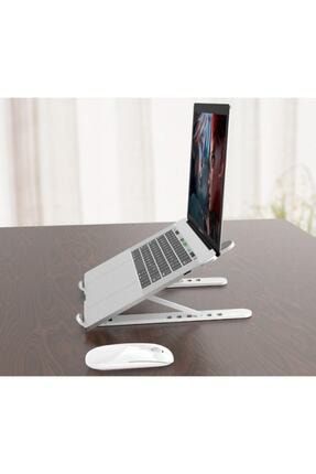 Plastik Yükseklik Ayarlı Laptop Standı Beyaz arfsebtutuculeptop