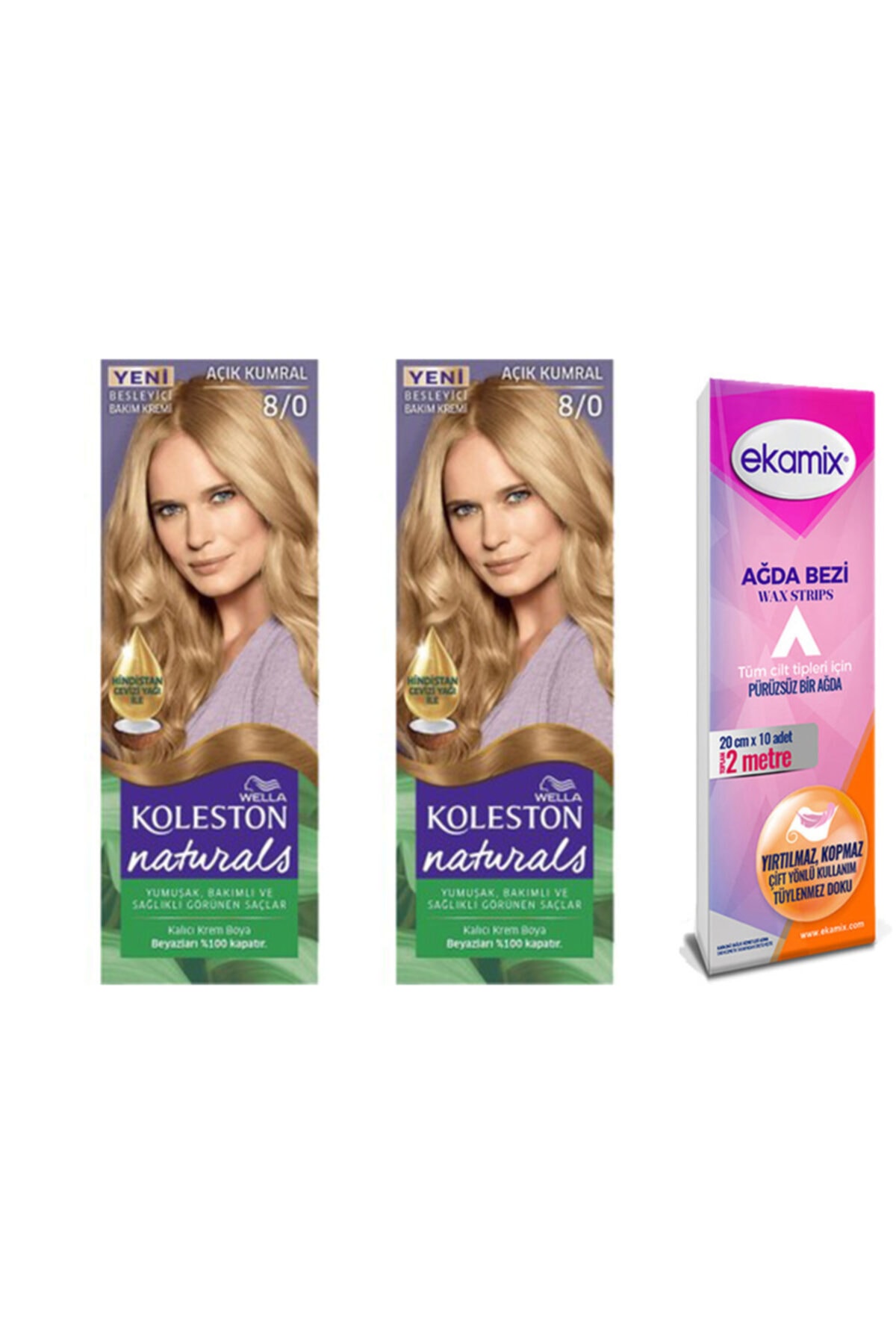ولا رنگ موی تیوپی Naturals شماره ۸-۰ بلوند روشن، ۲ عدد