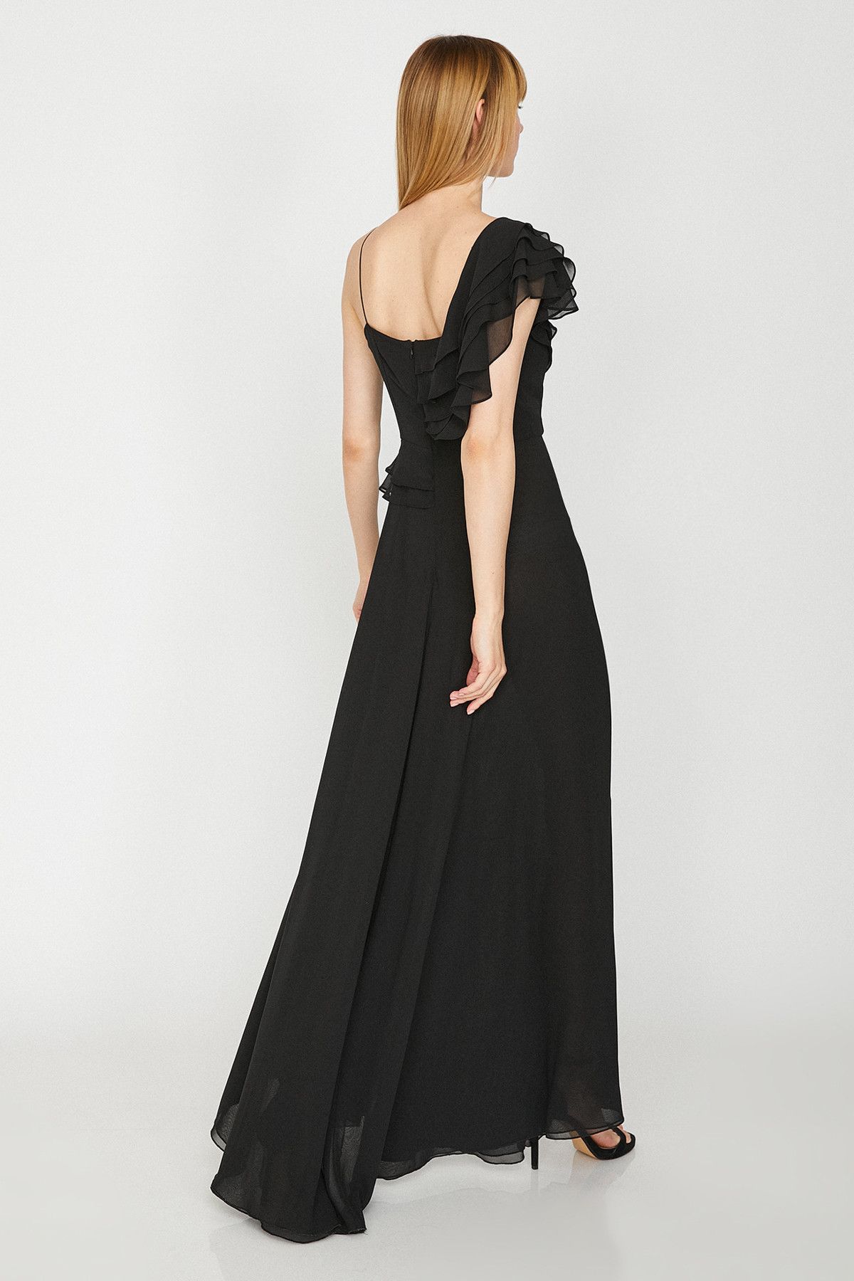 Koton-Women's Black Strap Dress 8YAK84359FW 4
