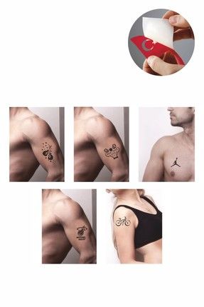 one spray tattoo cukur kuru kafa dovme sablonu ve kina desenleri 5 adet fiyati yorumlari trendyol