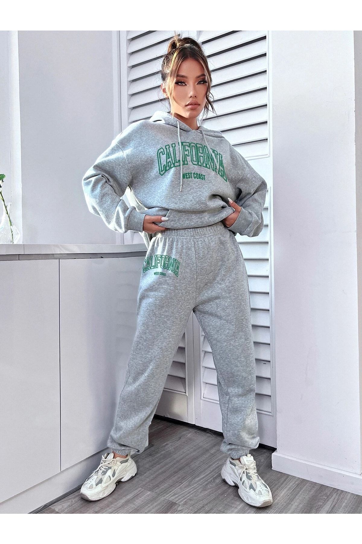 Grey hotsell oversized tracksuit