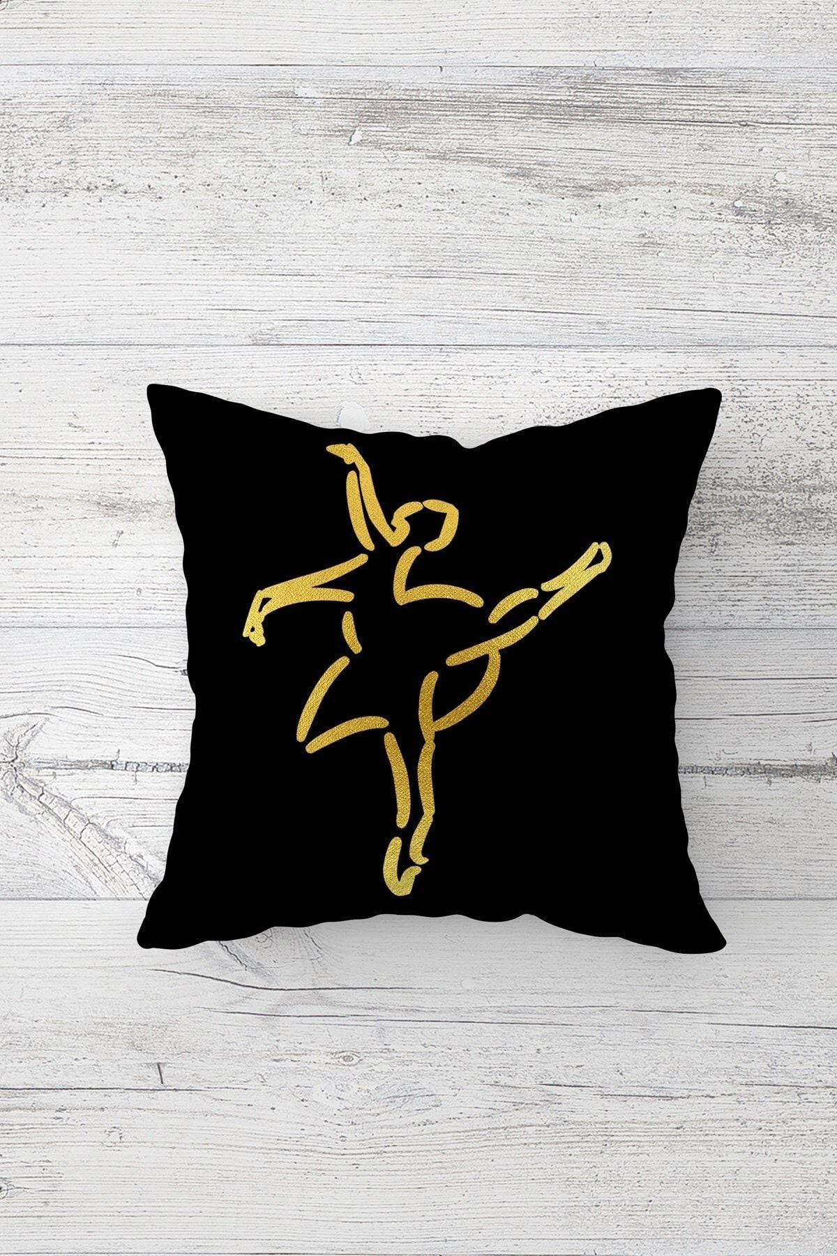 on the clouds-Gold Flower Ballerina Nature Pattern Hidden Zippered Throw Pillow Cover Seat Pillow Cover Set (4pcs) 3