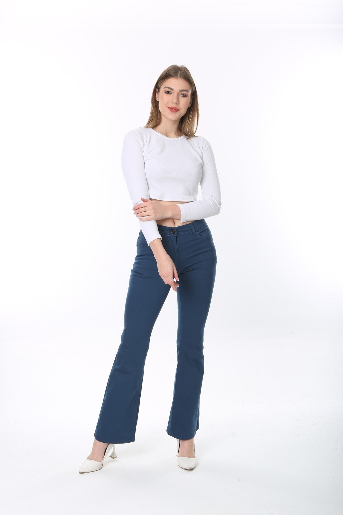 Era Lisa Flared Leg Women's Plus Size Trousers