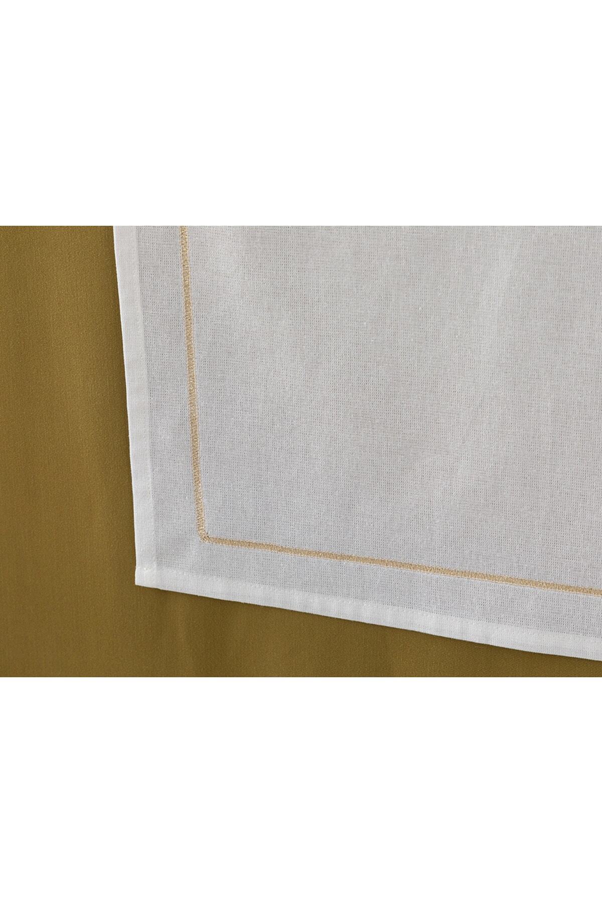 English Home-Runner din bumbac alb-auriu Torino - 45x150 Cm 3