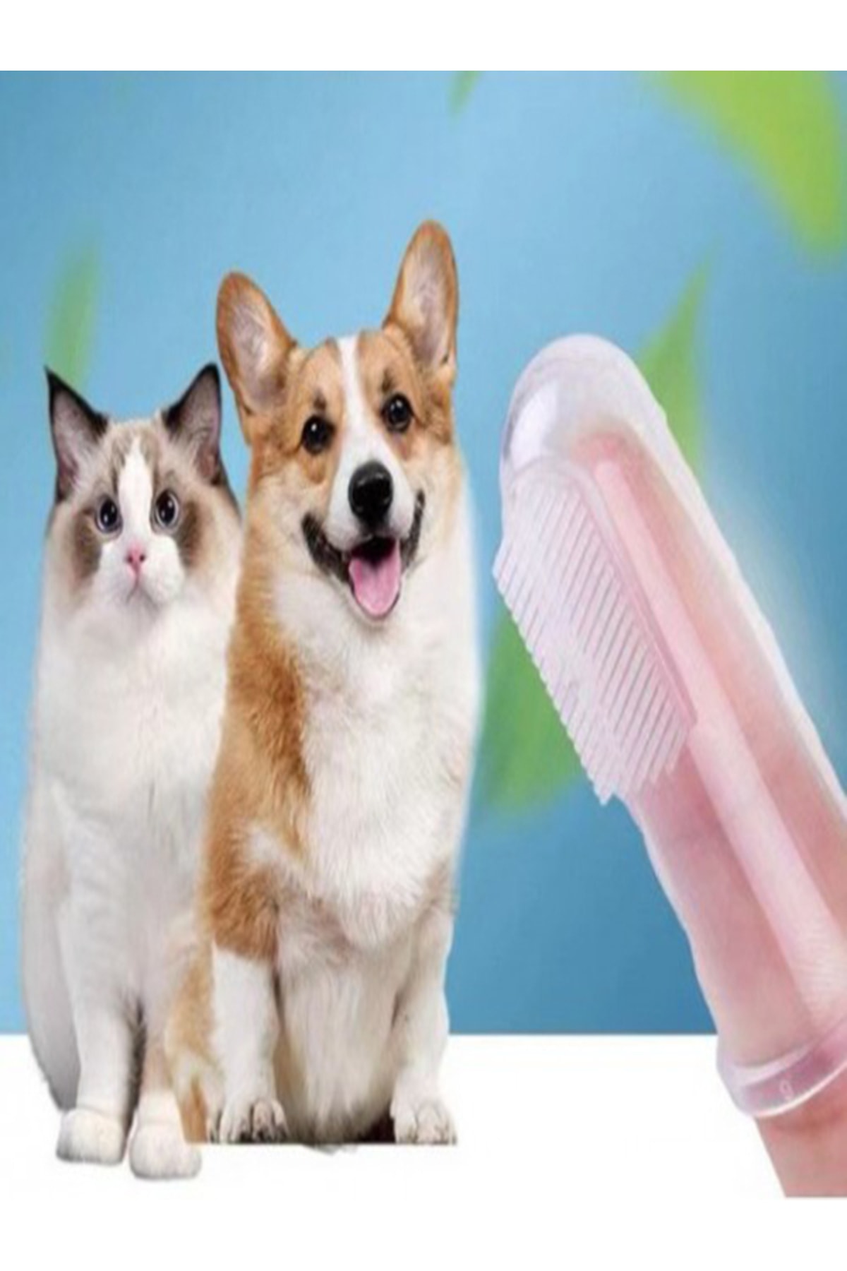 Tor Store Evcil Hayvan Kedi Köpek Diş Kaşıyıcı Silikon Parmak Fırça (kutulu)