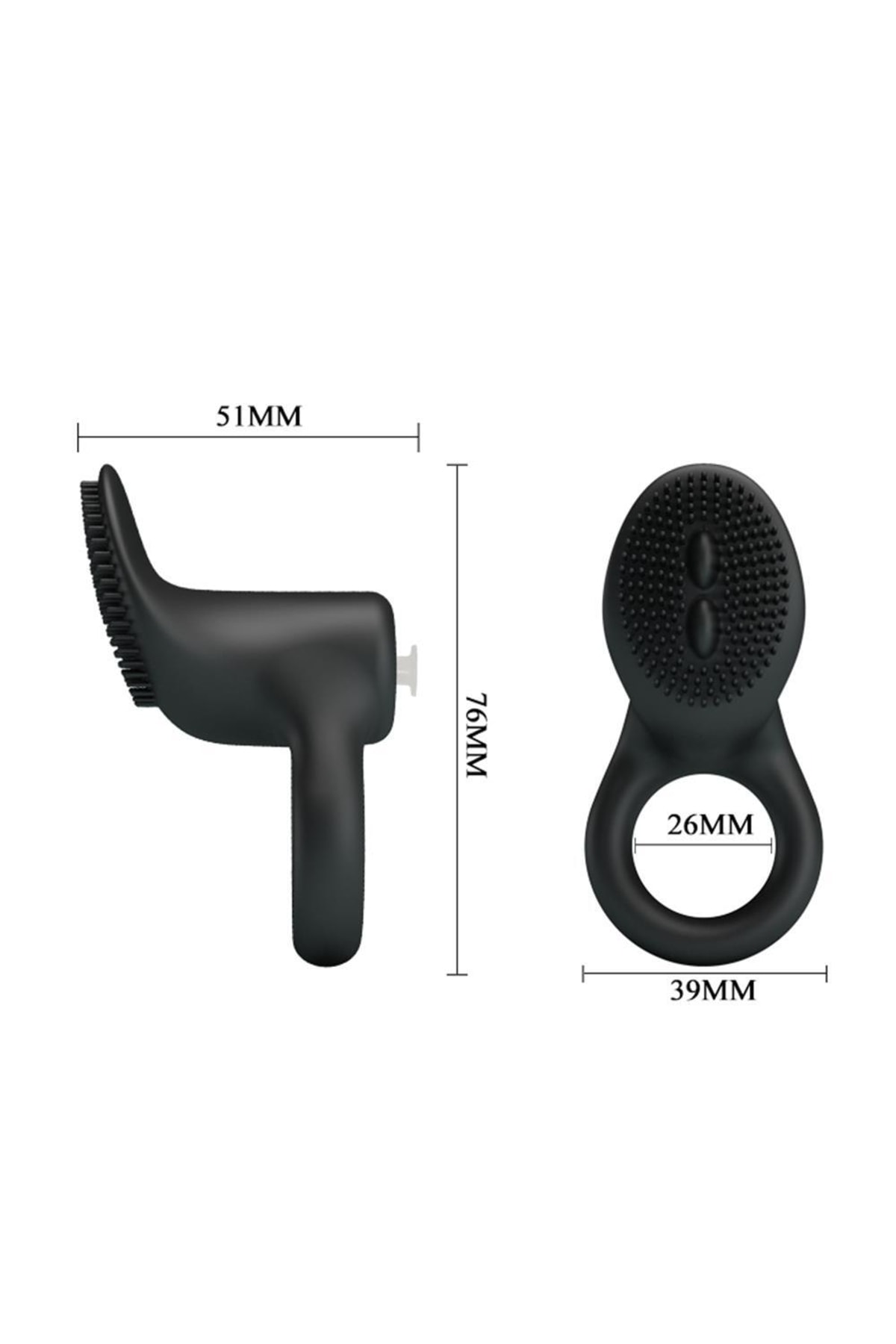 Klitoral Uyarıcılı Güçlü Titreşimli Penis Halkası - Cobra 3