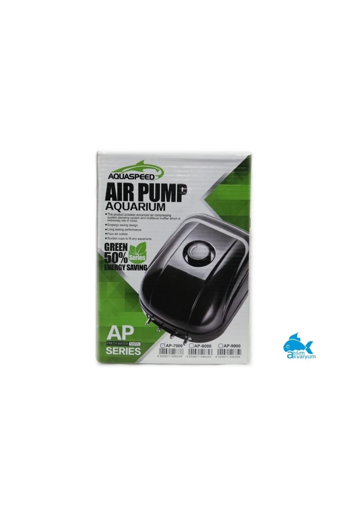 Atılım Akvaryum Aquaspeed Air Pump Aquarium Hava Motoru 8 Watt 4x3l/dk