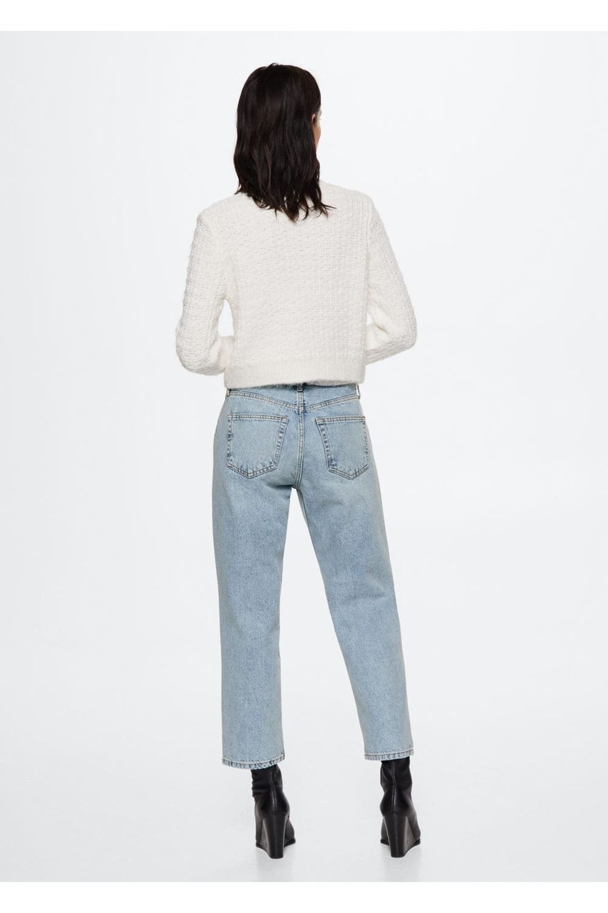 Düz Kesim Crop Jean