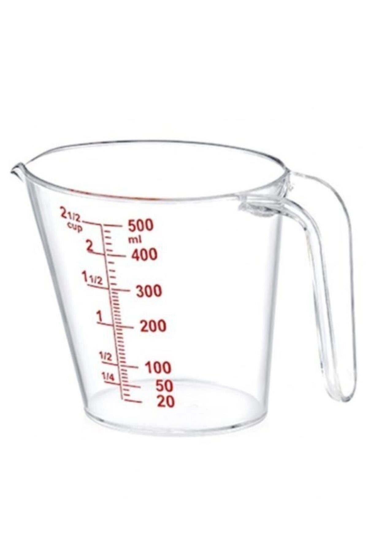 Hayveys-Transparent Measuring Cup with Handle and Scale 500 ml G-29 2