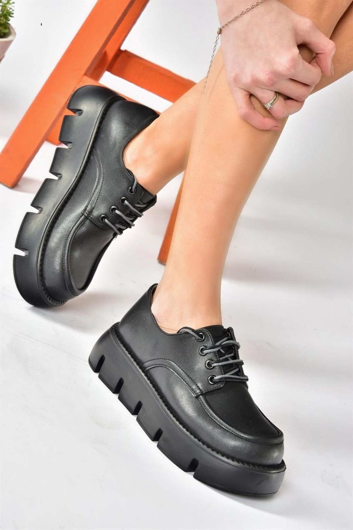 Fox Shoes Black Thick Soled Casual Women s Shoes P267632009