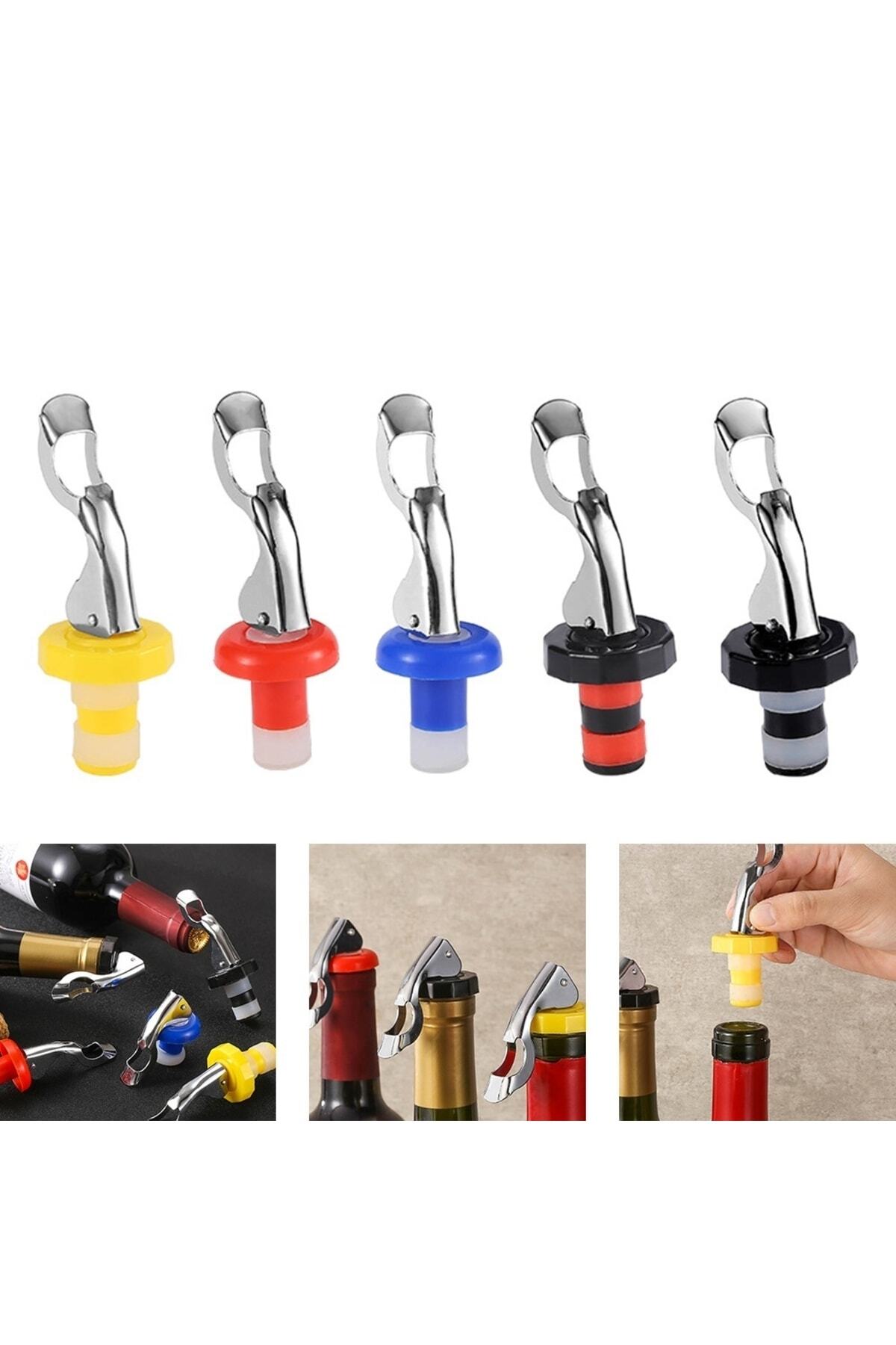 Genel Markalar Açacaklı Sızdırmaz Şarap Tıpası - Şişe Tıpası 2 Adet ...