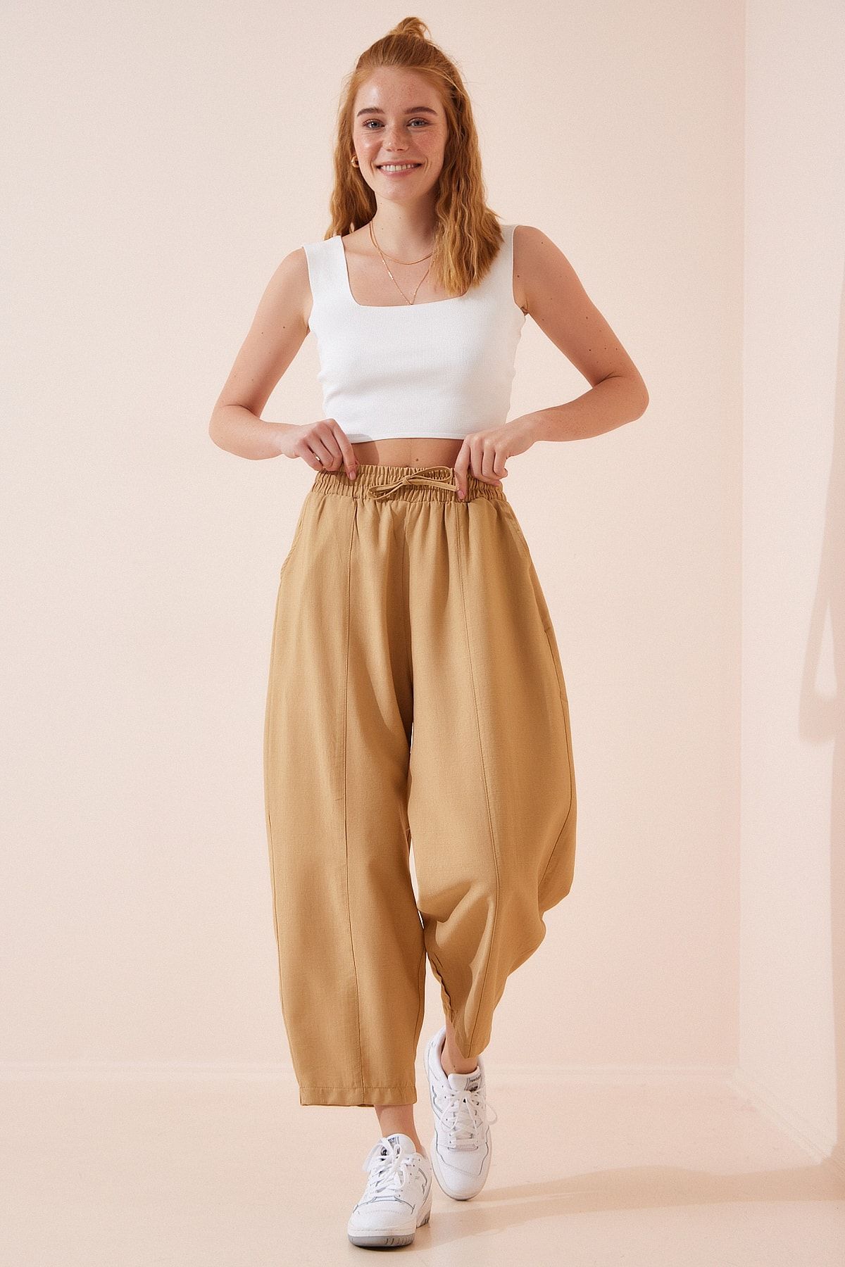 Happiness İstanbul Hose Braun Karottenhose FN7299