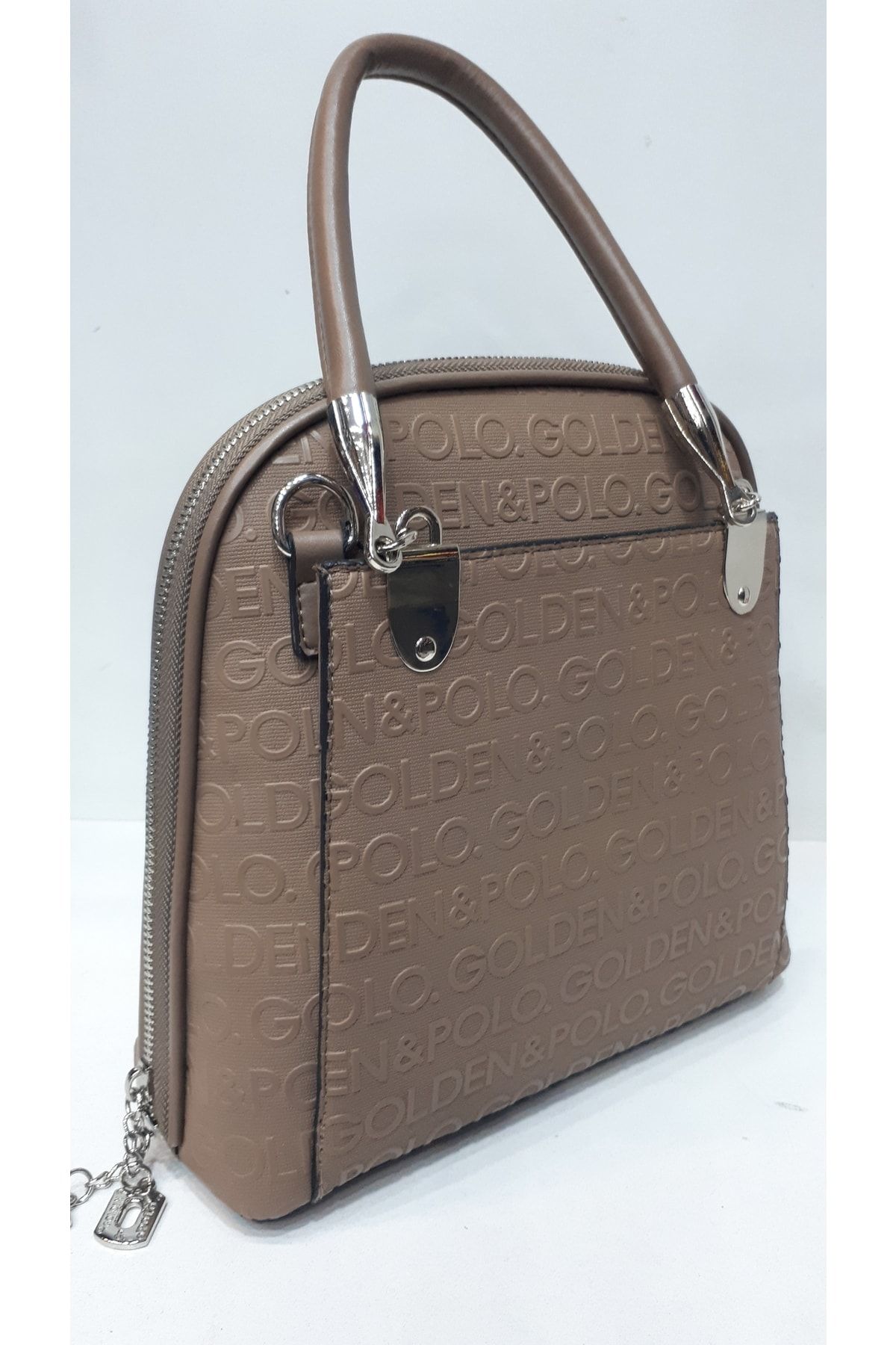 GOLDEN POLO Shoulder Bag Brown Plain