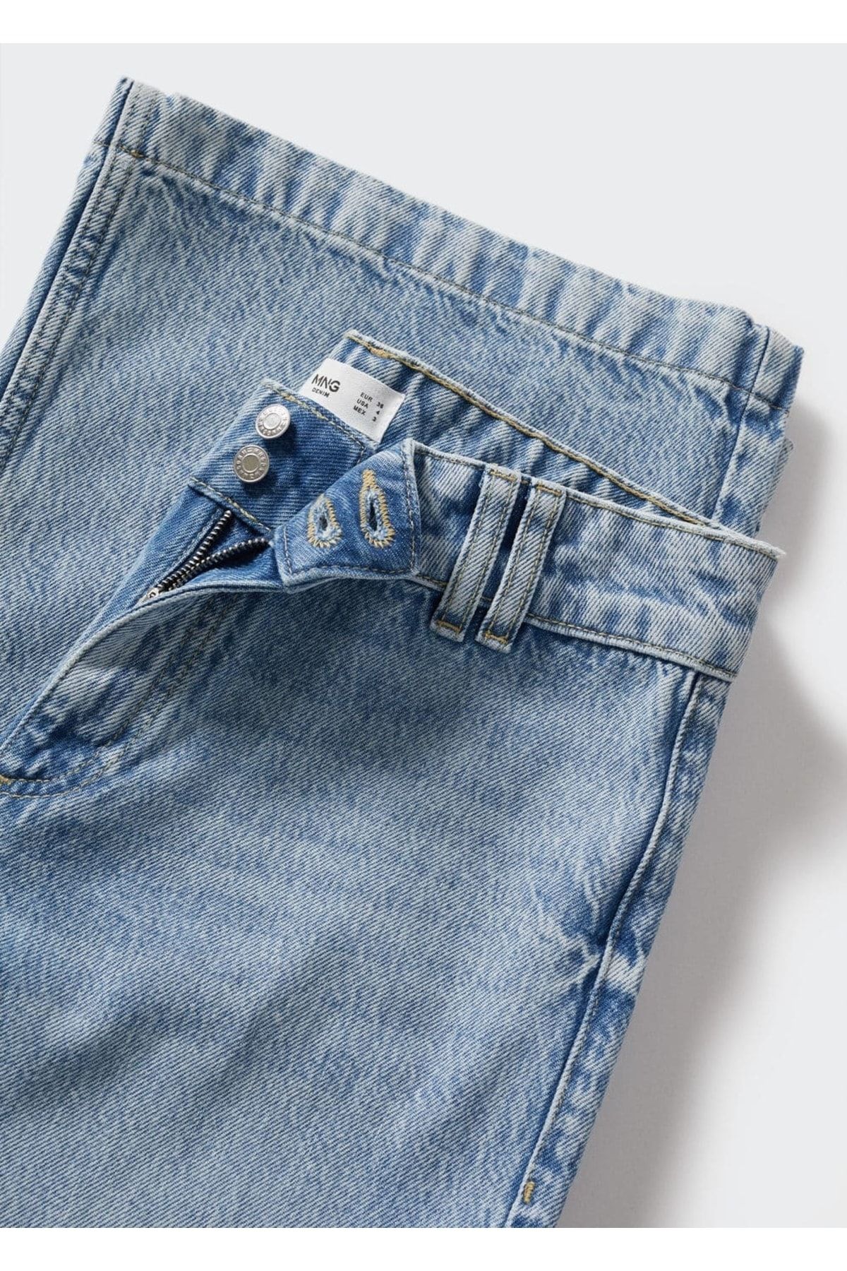 Bel Yüksekliği Orta Boy Wideleg Jean