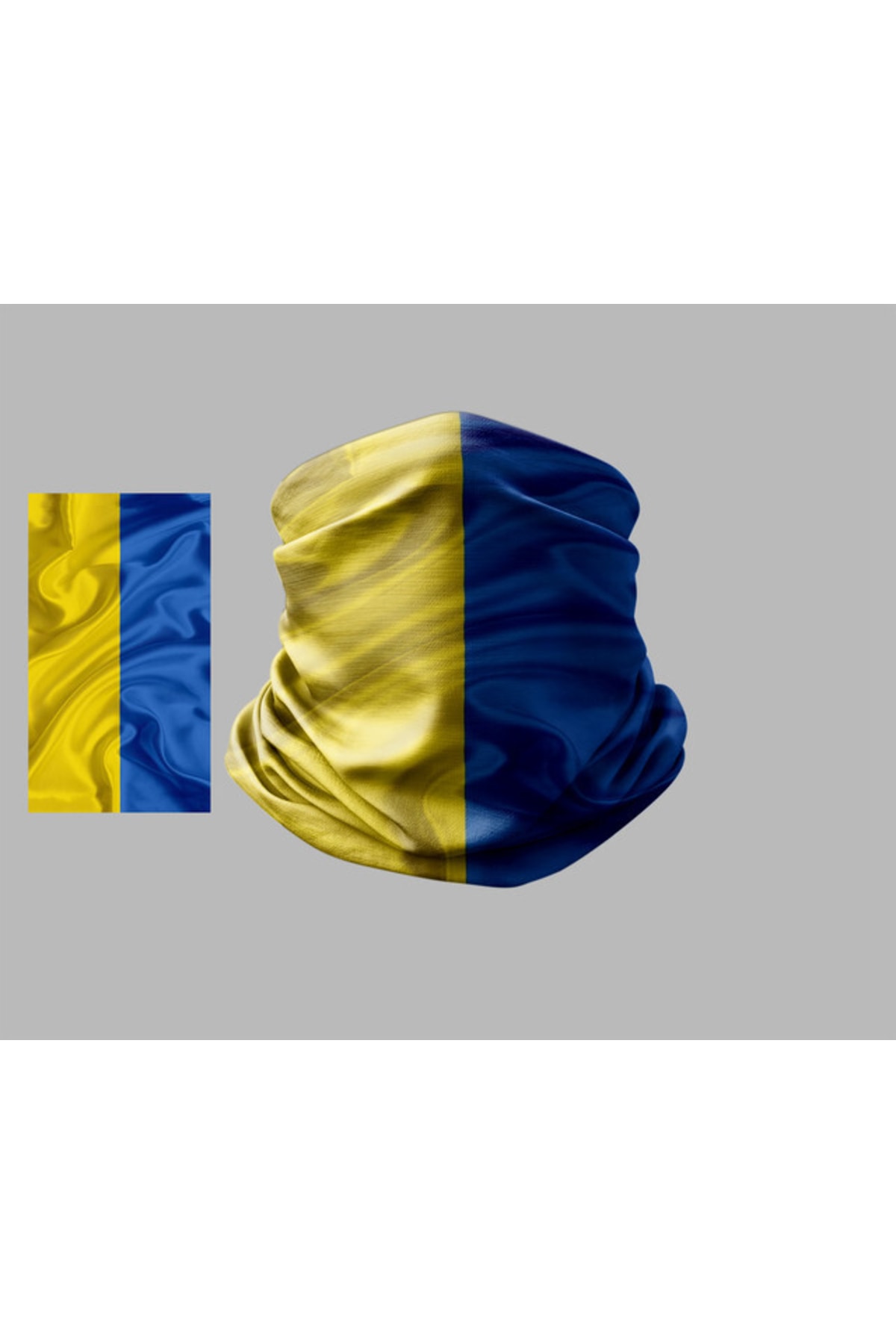 Buffalo Sarı Lacivert Tasarımlı Motorcu Çok Amaçlı Outdoor Boyunluk Unisex Bandana