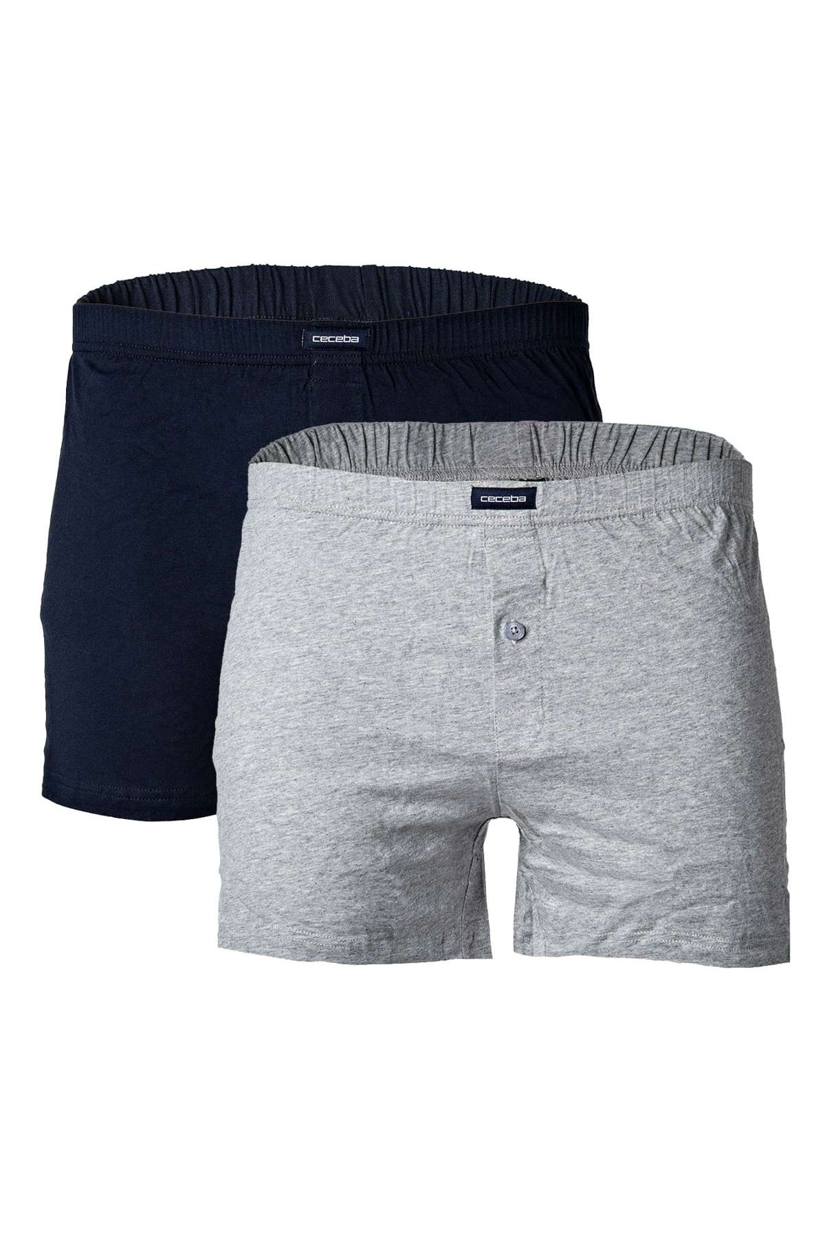 Ceceba-Herren Shorts, 2er Pack - Boxershort, Basic, Baumwolle, M-8XL, einfarbig 1