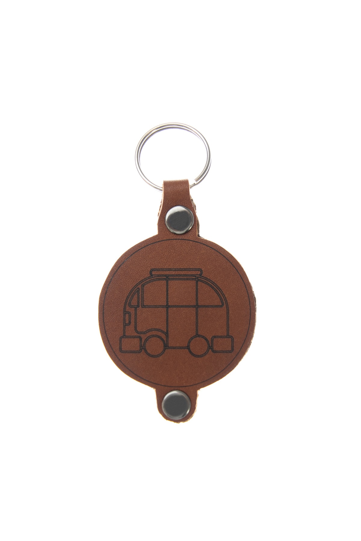 Doodle Patterned Personalized Leather Keychain, Personalized Caravan Patterned Keychain for Special Occasions