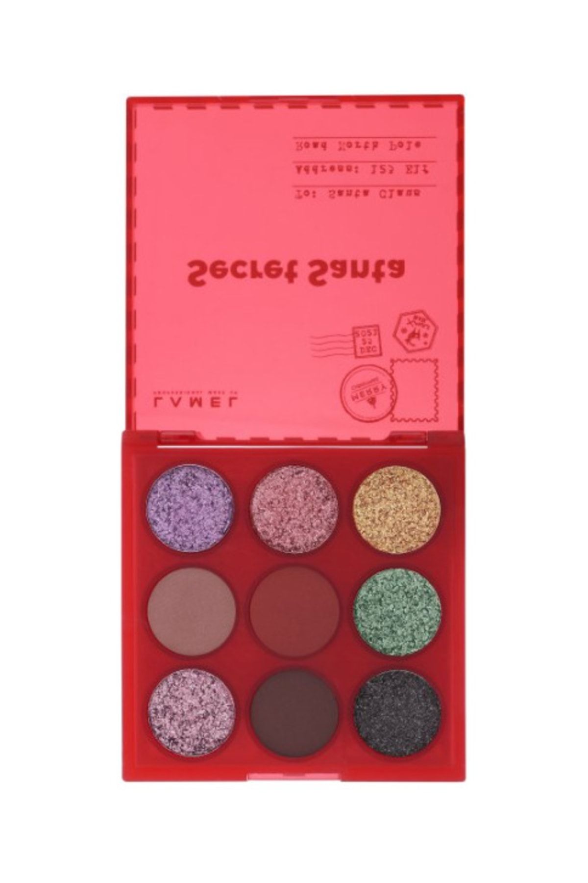 پالت سایه چشم Lamel Secret Santa شماره 401 Lamel Cosmetics