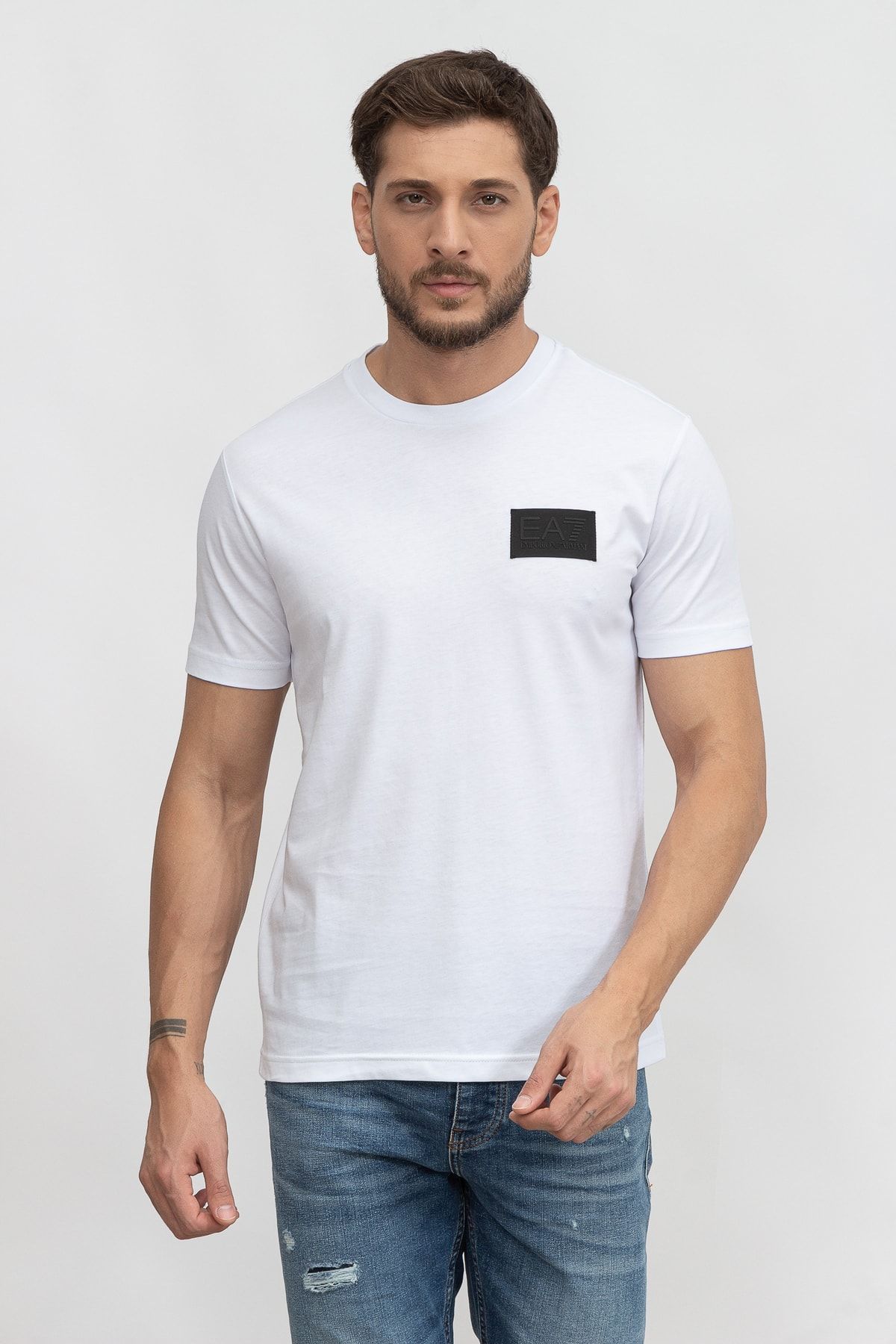 Grey ea7 t shirt on sale