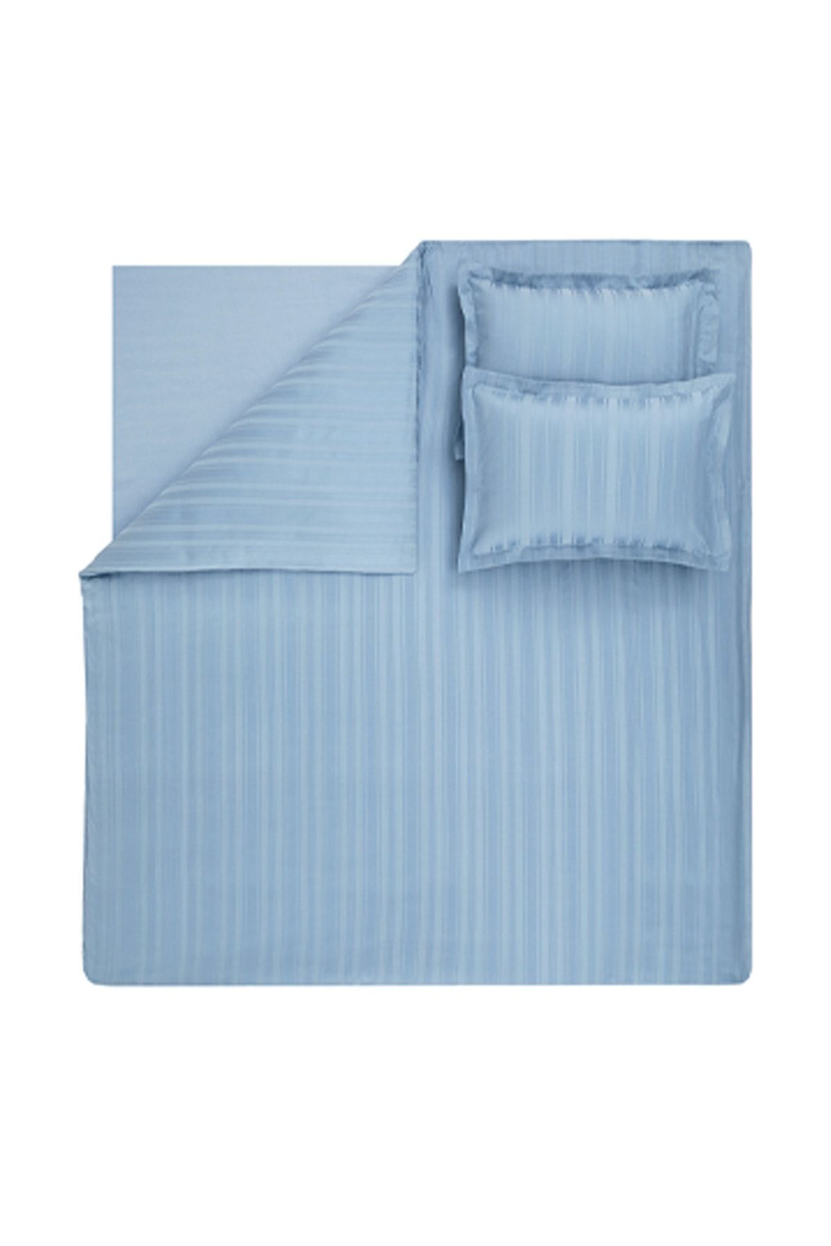 Yataş-Set de lenjerie de pat din satin de bambus Shelly Double Xl - Indigo 4